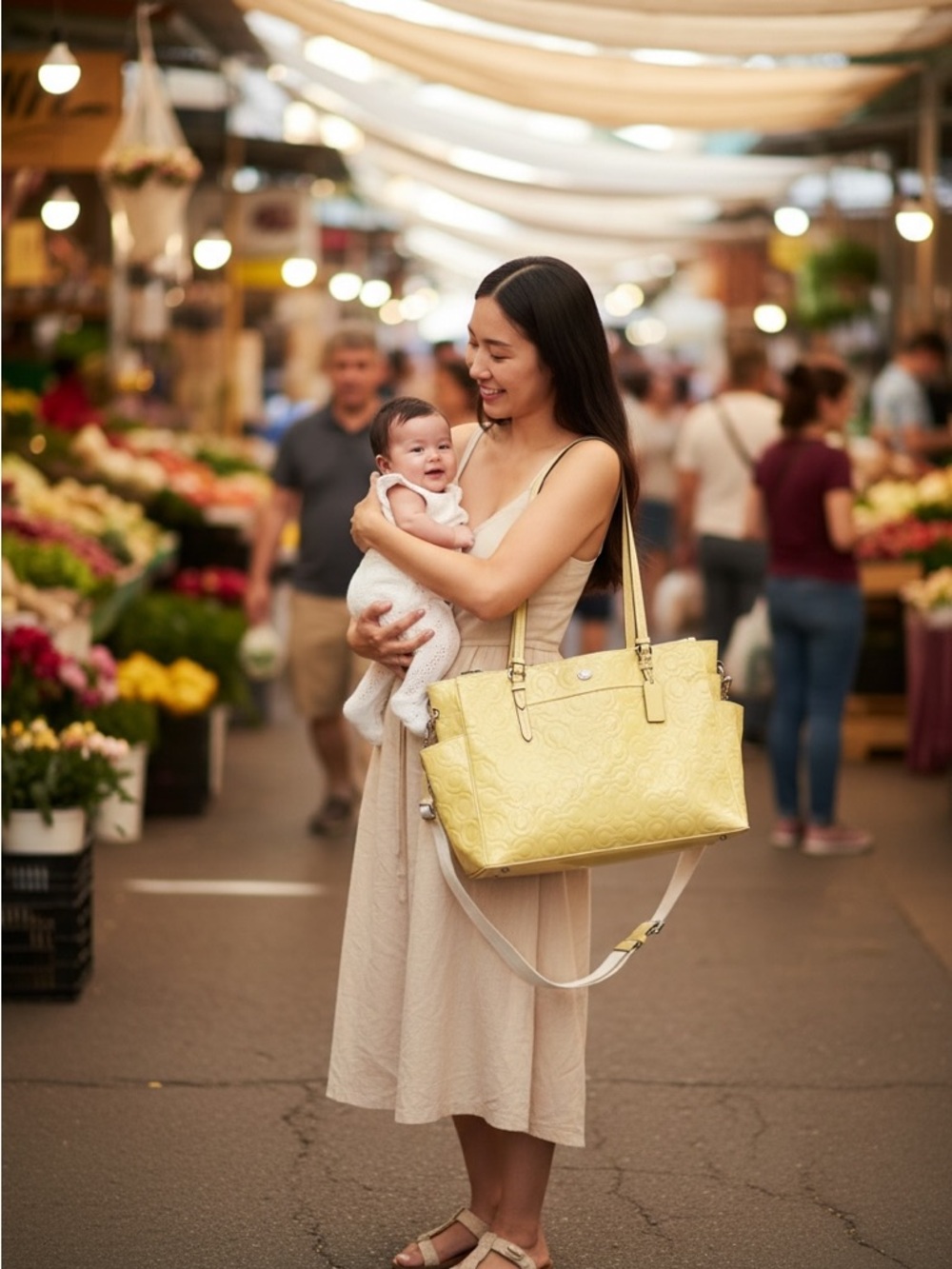 Coach Peyton Signature embossed patent leather diaper tote bag EUC- Project Bag - Picture 3 of 13